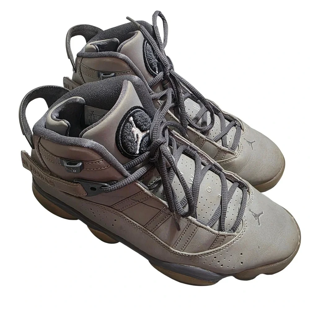 Jordan Men 9 6 Rings Cool Grey High Top Basketball Sneakers Gray CW4641-001